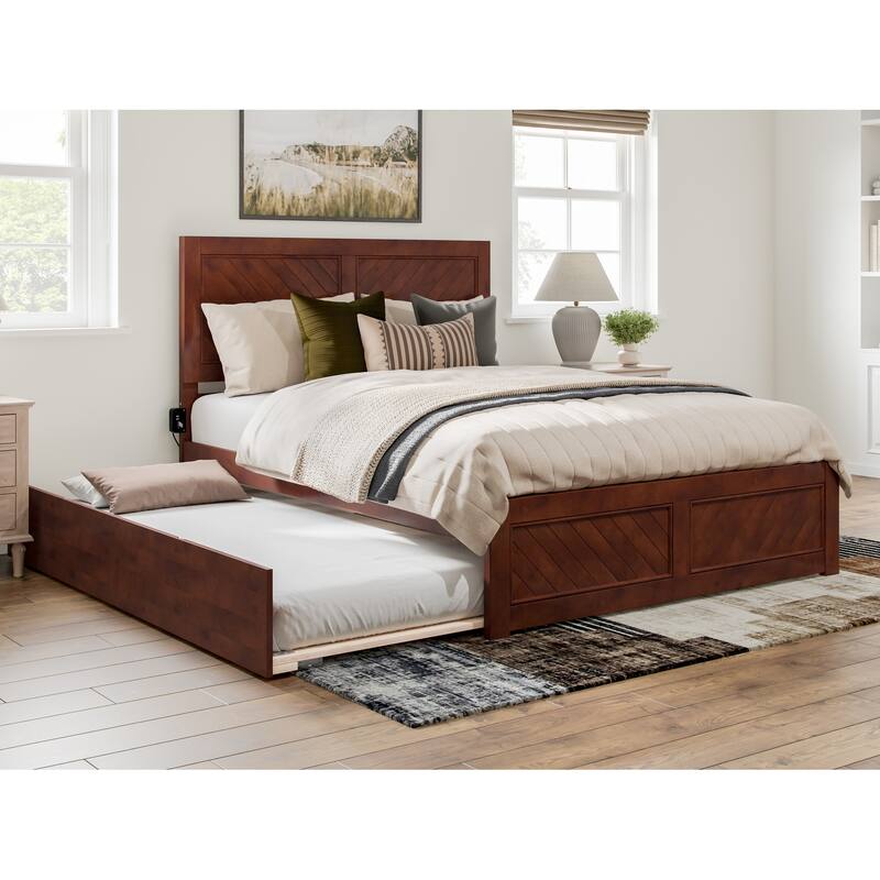 AFI, Canyon Platform Bed with Matching Footboard & Trundle