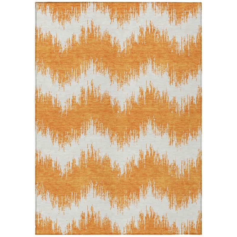 Machine Washable Indoor/ Outdoor Chantille Chevron Modern Rug
