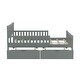 preview thumbnail 8 of 8, Full Size Wood Platform Bed with Guardrails on Both Sides and Two Storage Drawers, Gray