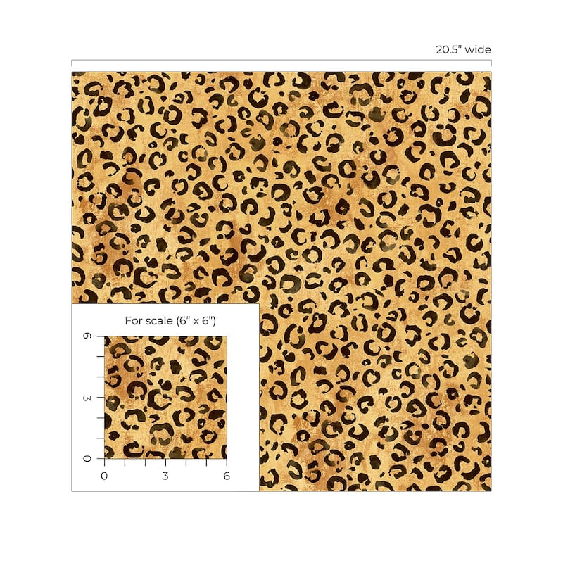 Daisy Bennett Designs Classic Leopard Peel and Stick Wallpaper