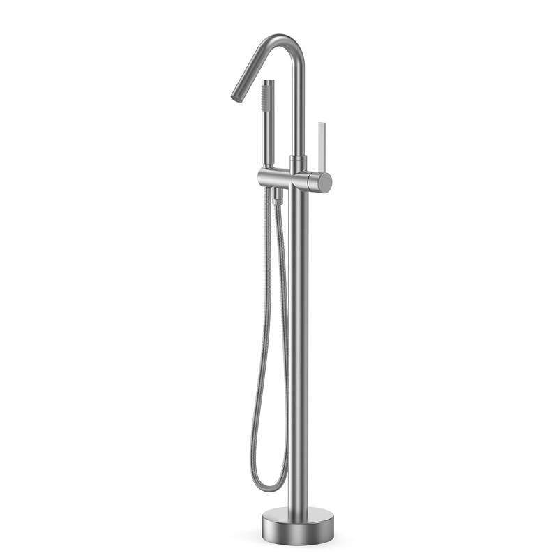 Freestanding Bathtub Faucet, Floor-Mount Tub Filler Chrome