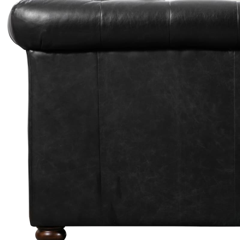 Poly & Bark Lyon 87" Sofa - Full Grain Genuine Italian Leather
