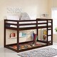 preview thumbnail 1 of 6, Sturdy Twin Loft Bed, Solid Pine with Guardrail Espresso