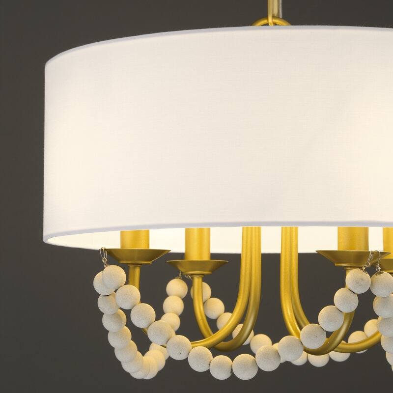 Acroma - 4 Light Steel Dimmable Drum Chandelier - N/A