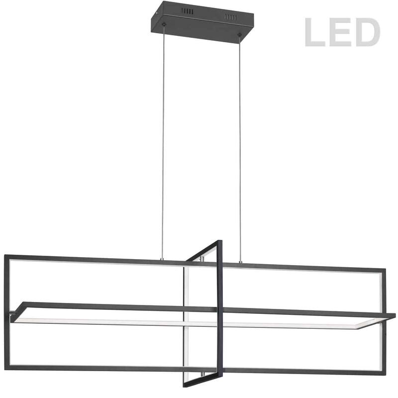 Chandelier - Southwestern Lighting - Matte Black Finish - Horizontal Design - Dining Room Light Fixture - 11.75