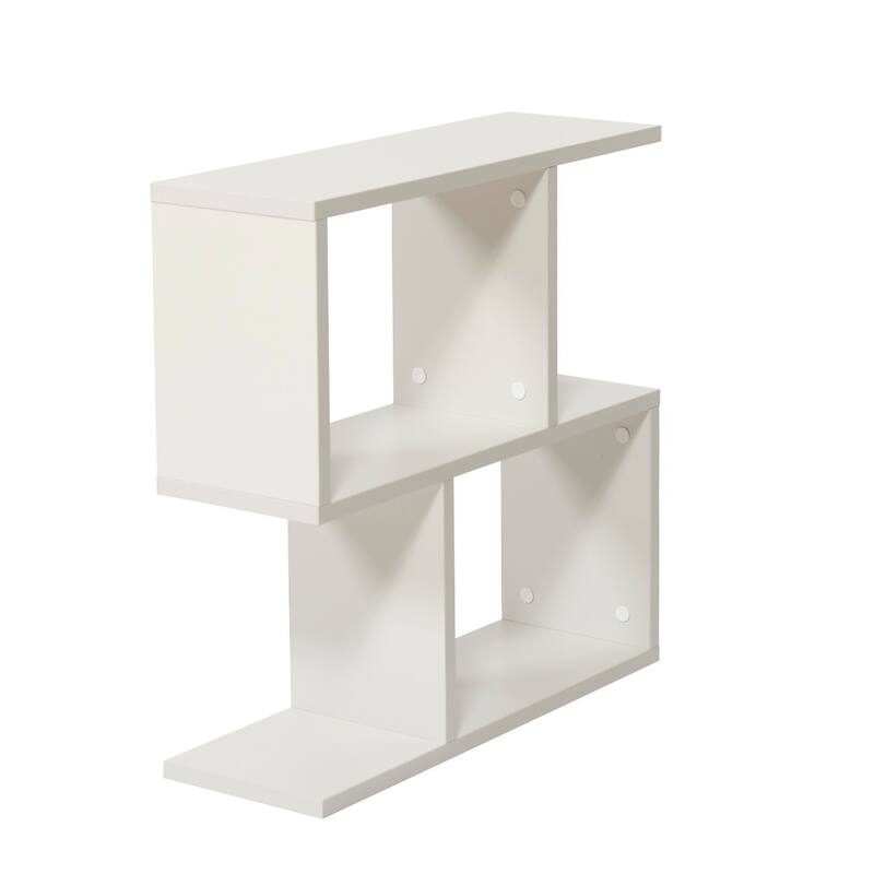 Alfa Rectangle 4 Shelves End Table, 23 inch End Table for Living Rooms