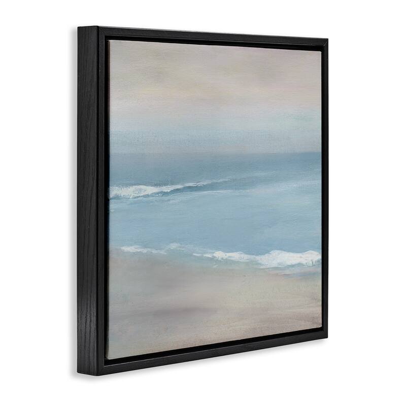 Stupell Coalescing Ocean & Shore Framed Floater Canvas Wall Art Design By Carol Robinson