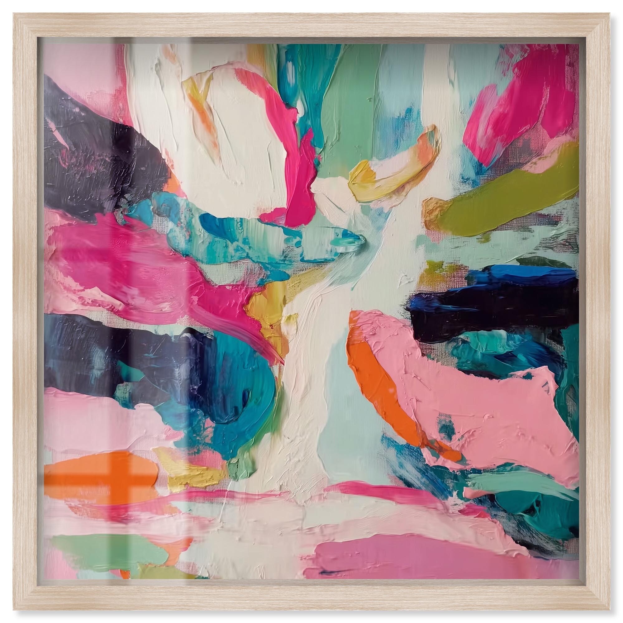 Swirl of Colors II Pink Wall Decor Shadowbox Print by Art Remedy