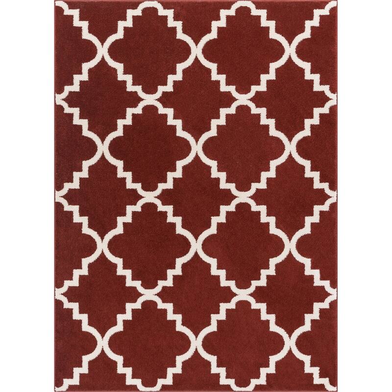 Well Woven Bright Trendy Twist Iron Trellis Lattice Contemporary Moroccan Geometric Entryway Mat Area Rug (2'3 x 3'11)