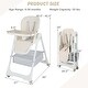 preview thumbnail 16 of 36, Babyjoy Folding High Chair Convertible Height Adjustable Baby Feeding - See Details