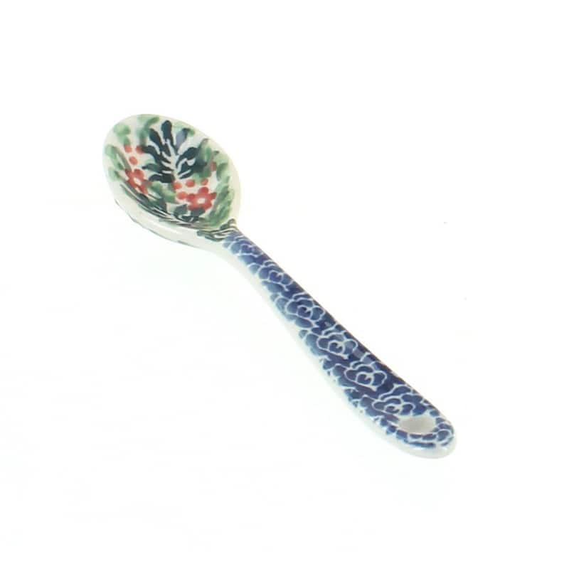 Blue Rose Polish Pottery 592 Ceramika Artystyczna Sugar Spoon