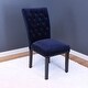 preview thumbnail 6 of 23, Silver Orchid Flohr Tufted Velvet Dining Chairs (Set of 2) Dark Blue