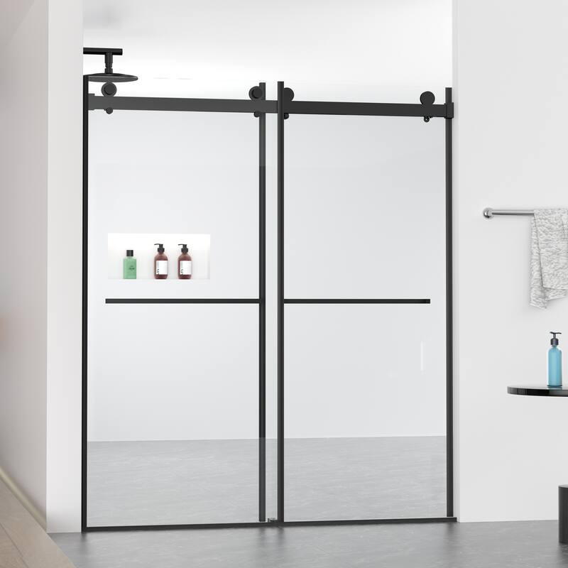 Topcraft 56-60"W x 70"H Frameless Double Sliding Shower Door