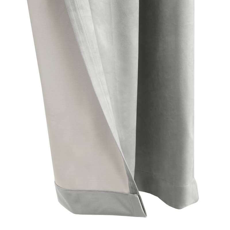 Scala Room Darkening Velvet Dual Header Curtain Panel