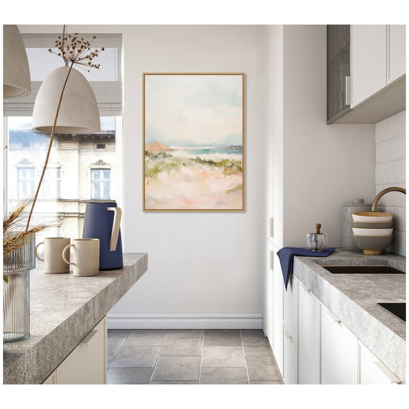 Kate and Laurel Tranquil Landscape III expansion by Amy Lighthall Framed Canvas Wall Art Print