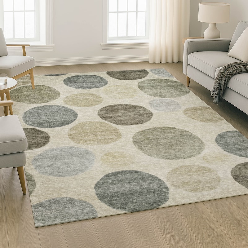 Premium Washable Super Soft Modern Bubbles Mayfield Rug