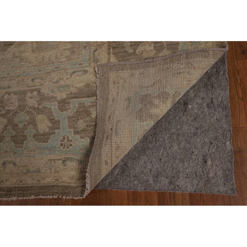 Oushak Turkish Area Rug Vegetable Dye Hand-Knotted Wool Carpet - 8'3"x 9'10"