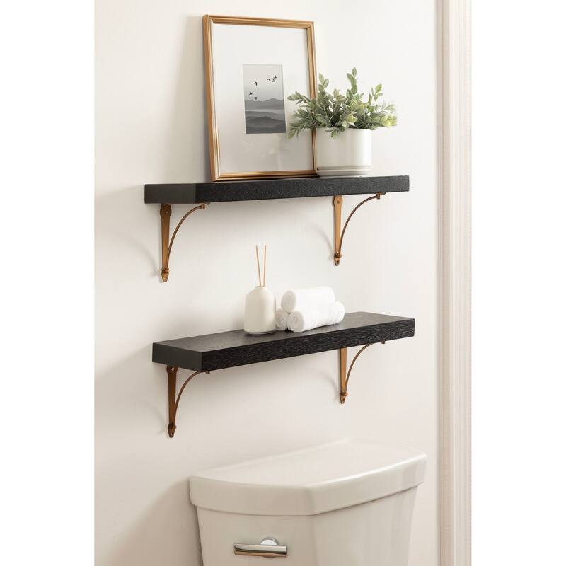 Kate and Laurel Hatley Floating Shelf Set