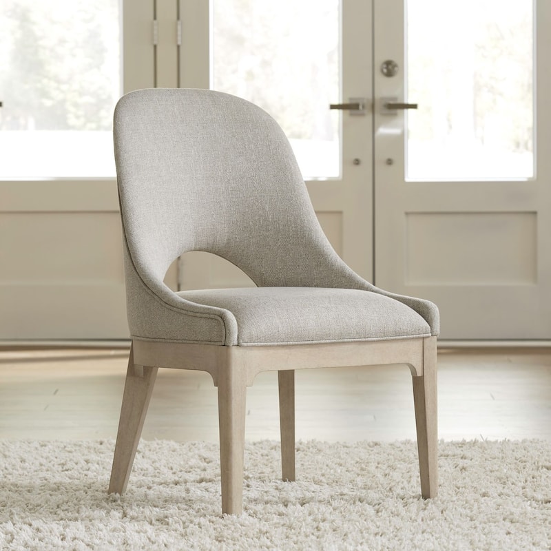 Liberty Furniture South Bend Upholstered Dining Side Chairs Set of 2 - White or Brown - Width 23" x Depth 26" x Height 36" - Cloud White