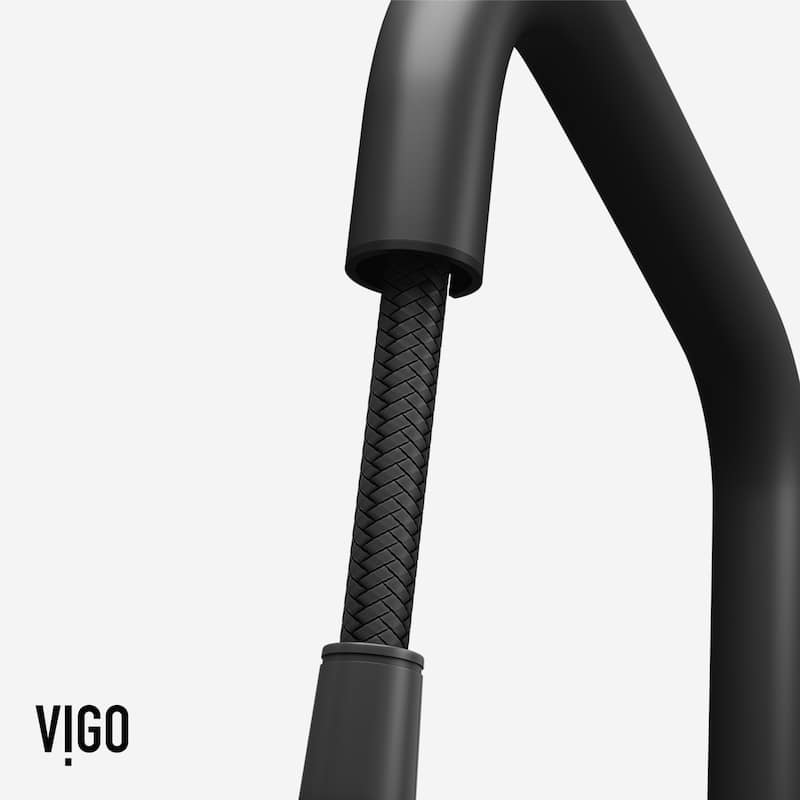 VIGO Utopia 14" H Single Handle Pull-Down Sprayer Kitchen Bar Faucet