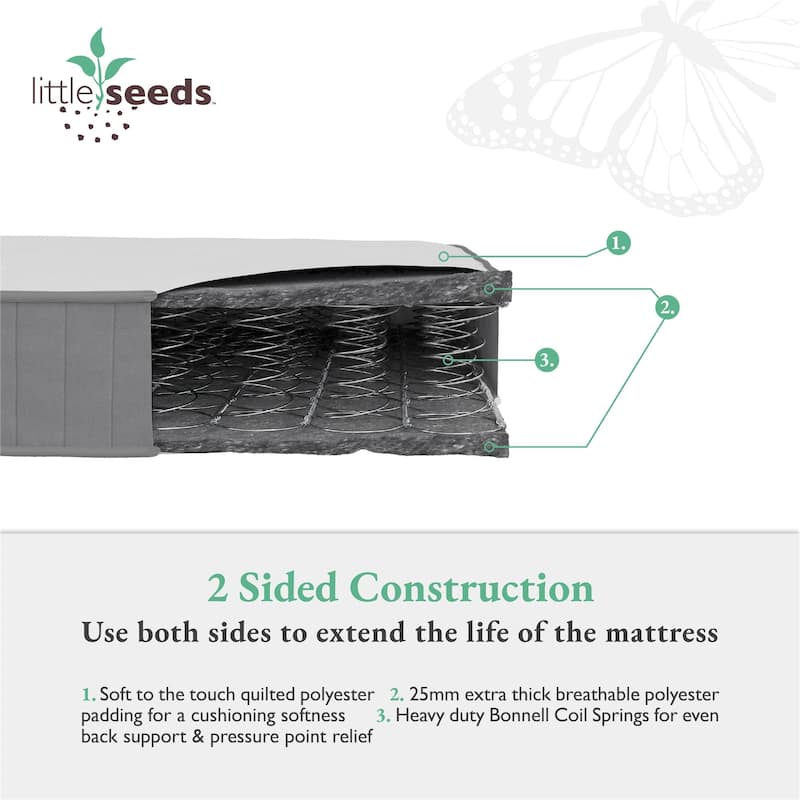 Little Seeds Moonglow 6 Inch Reversible Innerspring Mattress in a Box