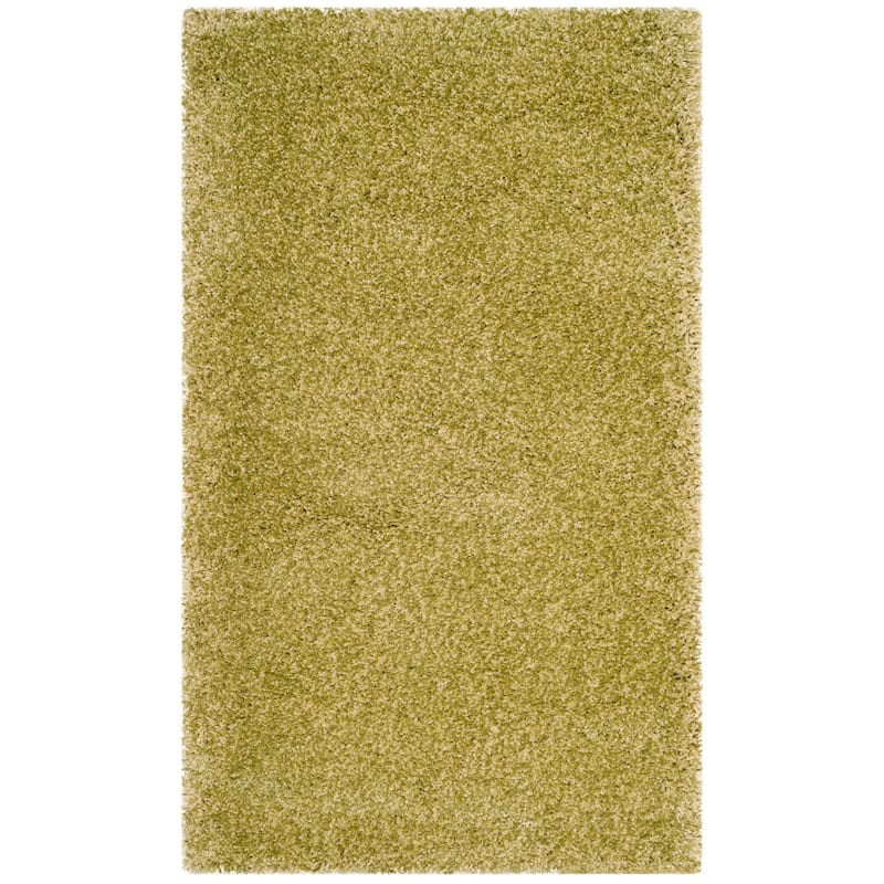SAFAVIEH Santa Monica Shag Einara 2-inch Thick Area Rug - 3' x 5' - Green - Rectangle