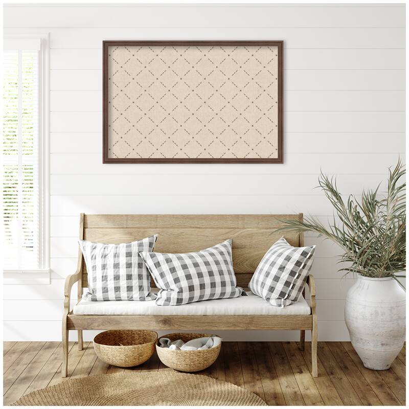 Kate and Laurel Pinboard Green Lattice Print