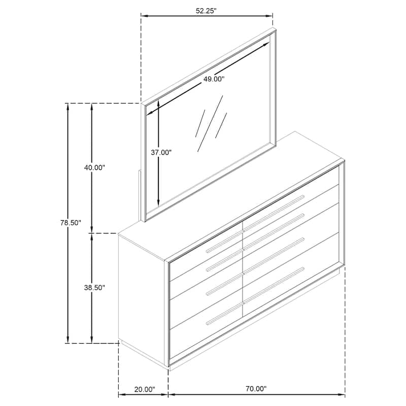 Durango 8-drawer Dresser Taupe Oak