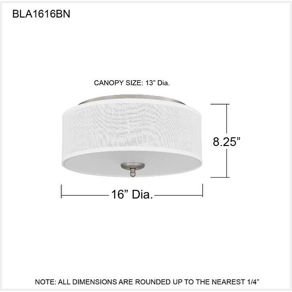 Blanche 3-Light Brushed Nickel Flush Mount Light