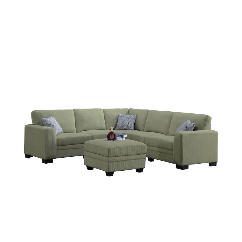 6 PCS Corduroy Flexible Combination Sectional Sofa