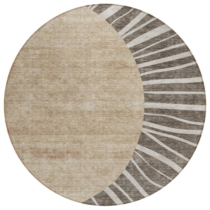 HomeRoots Abstract Transitional Rectangle Outdoor Rug