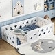 preview thumbnail 3 of 10, Twin Montessori Floor Bed with Guardrails & Door
