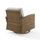 preview thumbnail 5 of 32, Crosley Bradenton Outdoor Wicker Swivel Rocker Chair