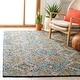 preview thumbnail 2 of 13, SAFAVIEH Handmade Aspen Agita Bohemian & Eclectic Tribal Wool Rug 3' Square - Blue/Gold - Square