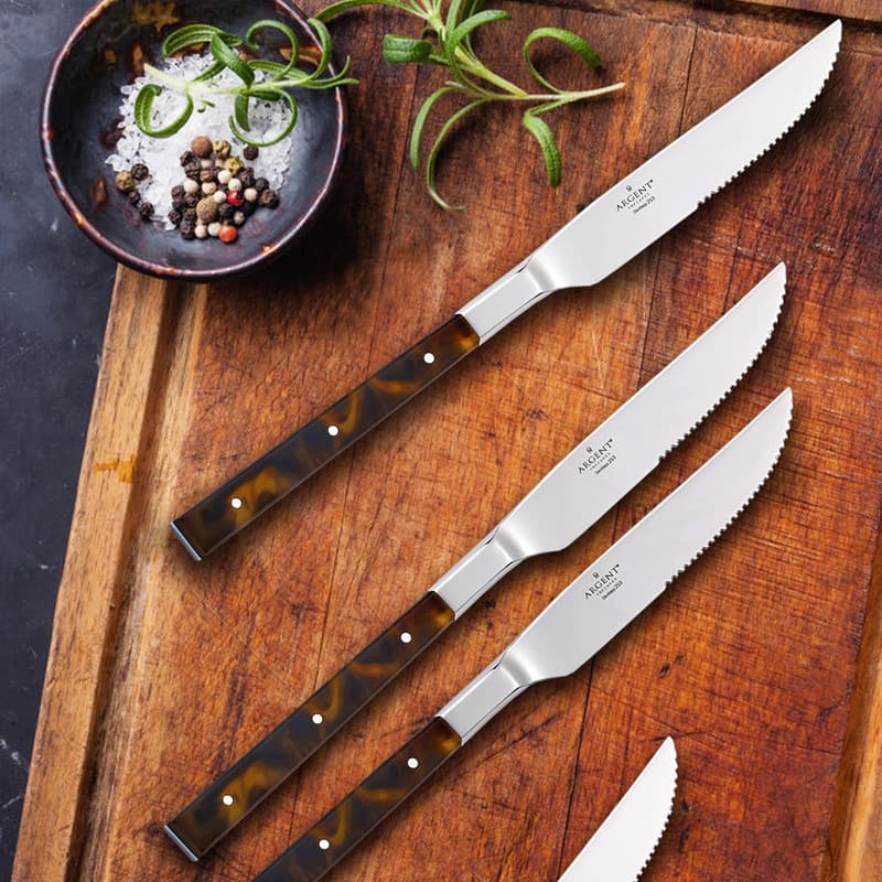 Argent Orfèvres™ St. Laurent - 4 Piece Steak Knife Set, Flatware