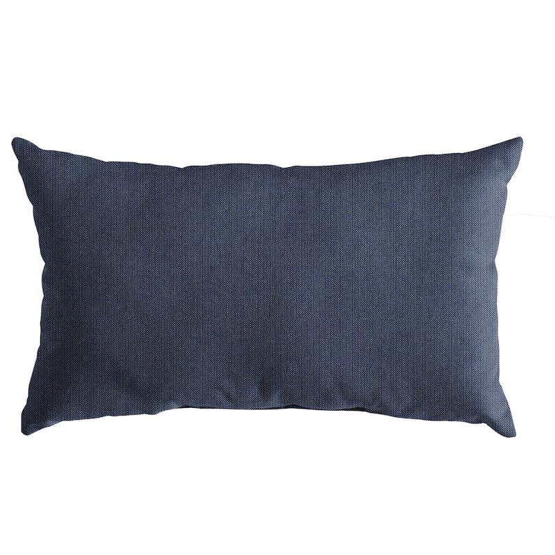 Sunbrella Canvas Indoor/Outdoor 13x20 Knife Edge Pillow (Single) - 13 in H x 20 in W x 6 in D - Spectrum Indigo