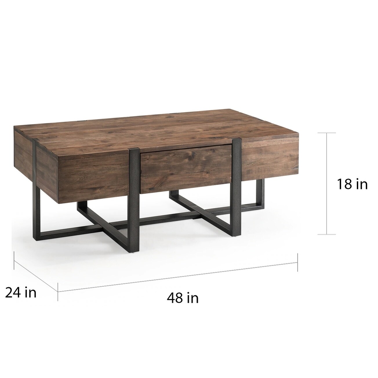 Prescott Modern Reclaimed Wood Condo Coffee Table Overstock 16939913