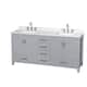 Option Gray / Giotto Quartz Top / Brushed Chrome Hardware