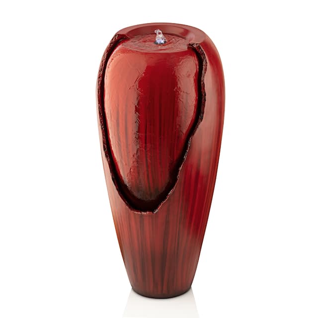 Alpine Corporation 33" Tall Water Jar Fountain with LED Light