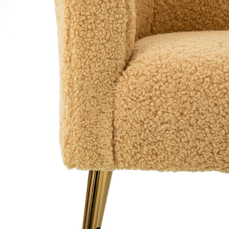 Rovigo Modern Upholstered Living Room Chair Barrel Chair with Metal Legs Set of 2 by HULALA HOME