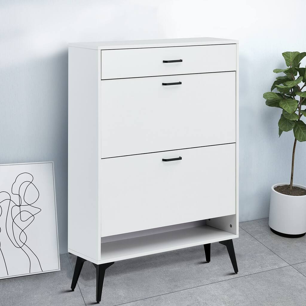 Minimalist Design Wooden Shoe Storage Cabinet, For Entrance Hallway Use