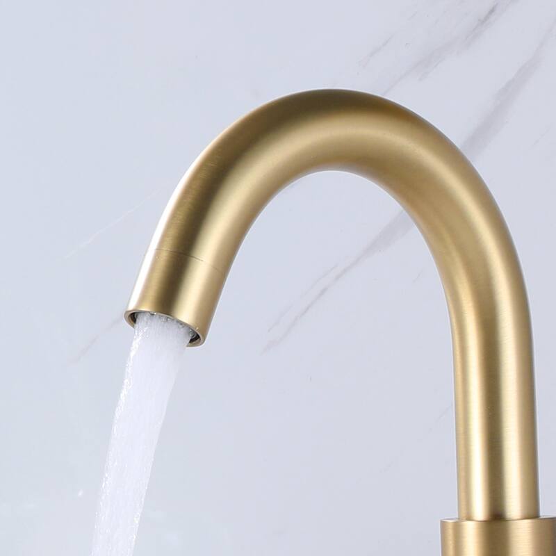 2-Cross Handles Deck Mounted Widespread Bathroom Sink Faucet