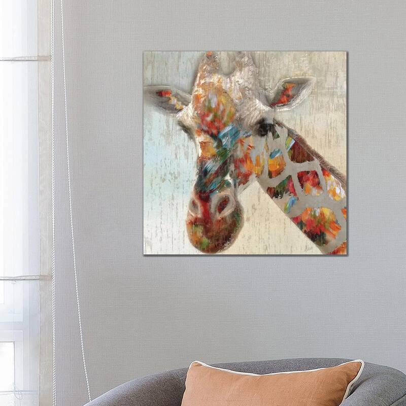 iCanvas "Paint Splash Giraffe" by Nan Canvas Print - 26x26x1.5