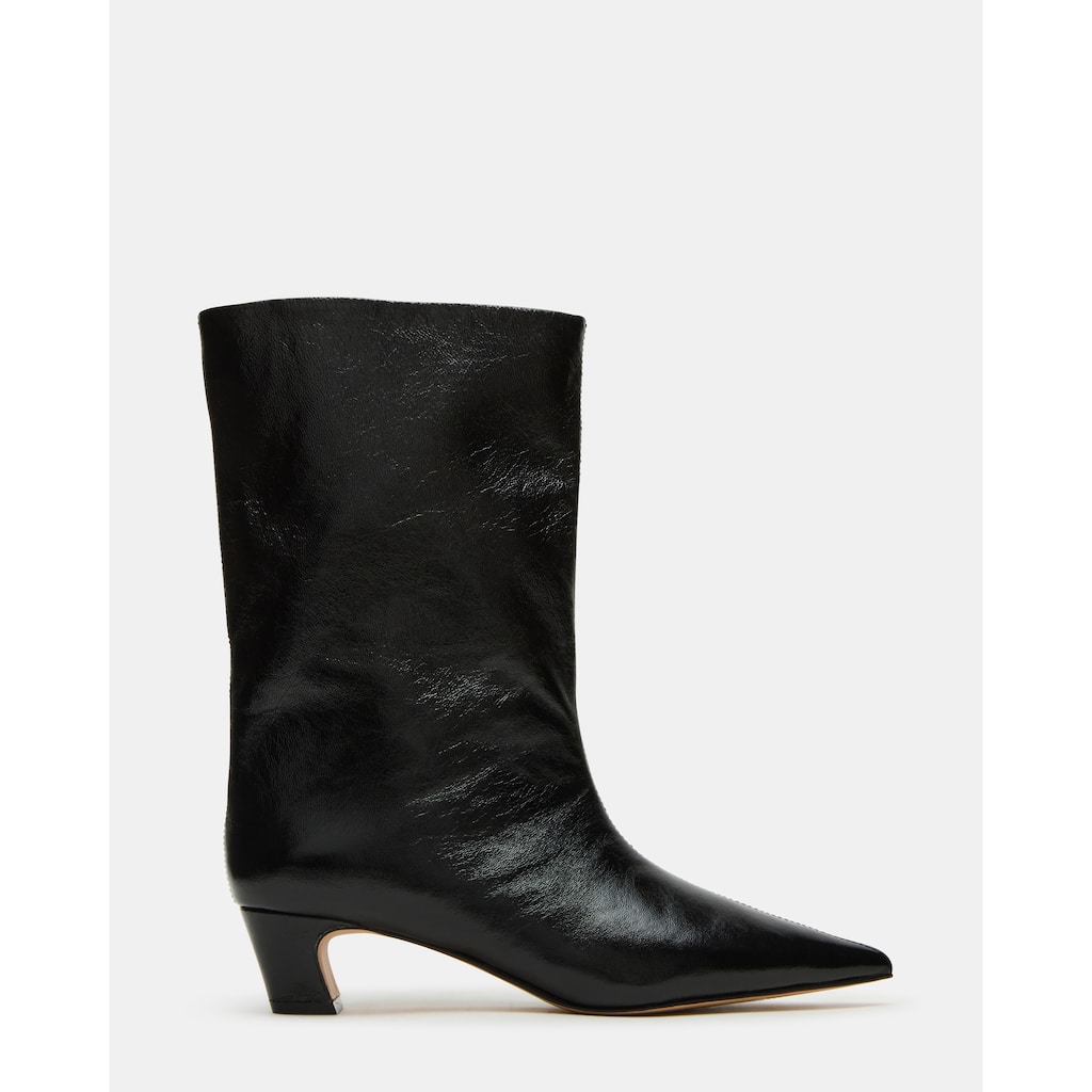 Steve Madden Lytton Low Heel Patent Leather Boot