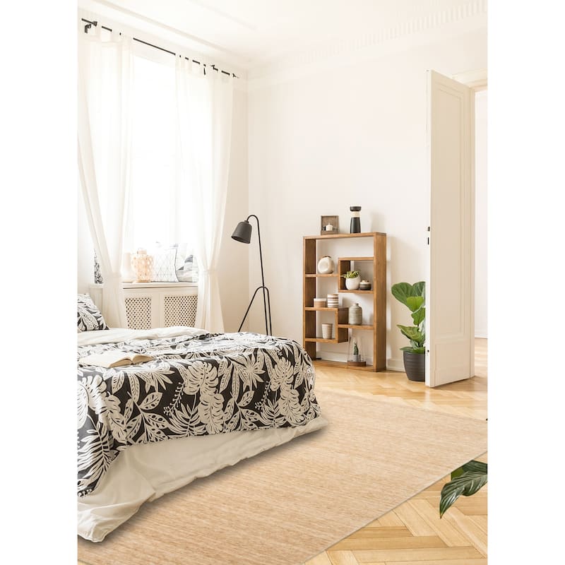 ECARPETGALLERY Hand Loomed Kashkuli Gabbeh Beige Wool Rug - 5' 1" x 8'
