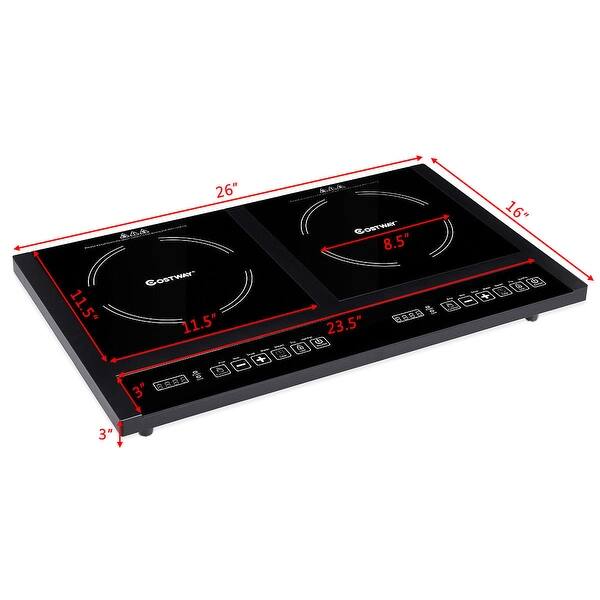 Shop Costway Electric Dual Induction Cooker Cooktop 1800w
