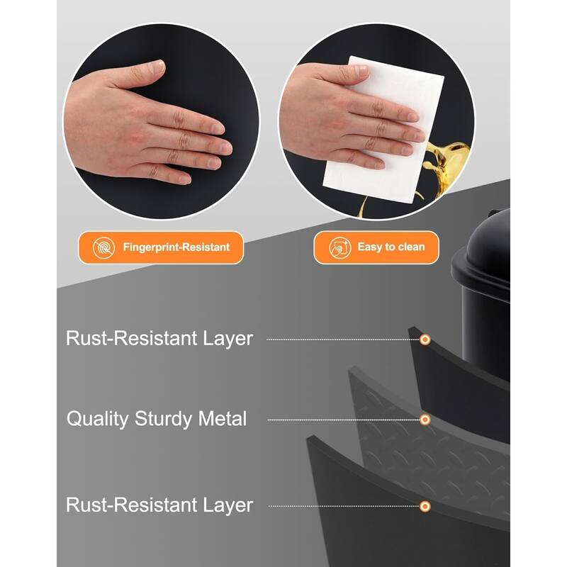 8 Gallon Slim Kitchen Trash Can, Step on Garbage Can