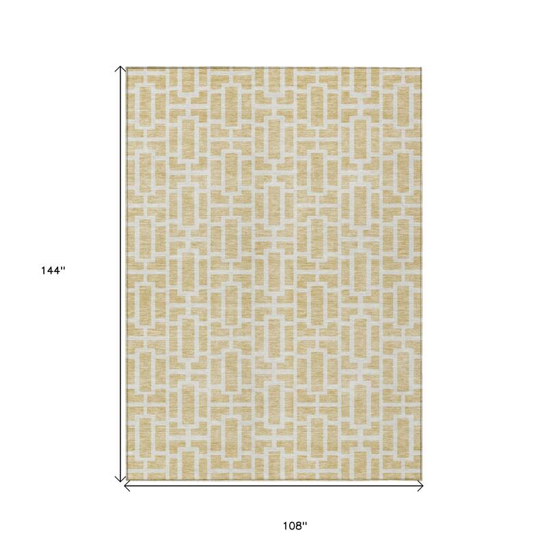 HomeRoots Geometric Transitional Rectangle Outdoor Rug