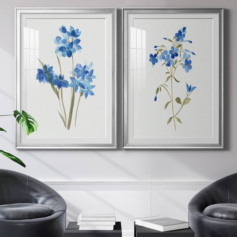 Blue Blossom Botanical I Premium Framed Print - Ready to Hang