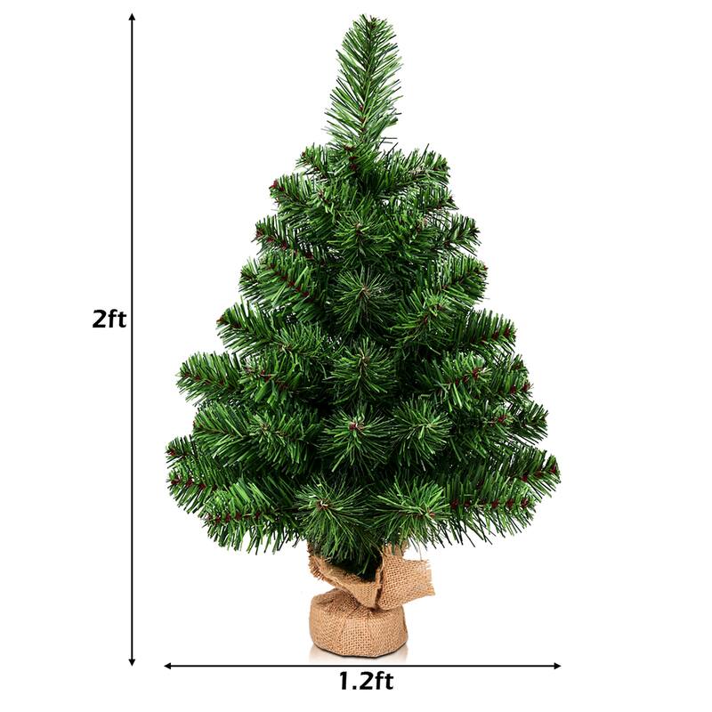 Artificial Christmas Tree Tabletop PVC Premium Full Tree